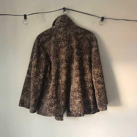 Talbots Leopard Print Shawl Collar Coat - Picture 7 of 7